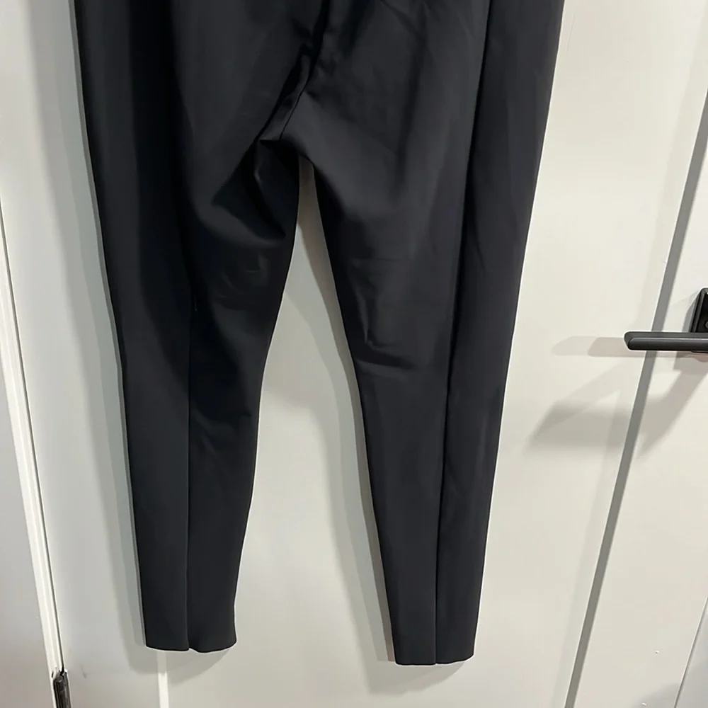 Athleta Pants Stellar Tight Black Side Zippers Stretch Knit Skinny Pant EUC - Picture 11 of 13
